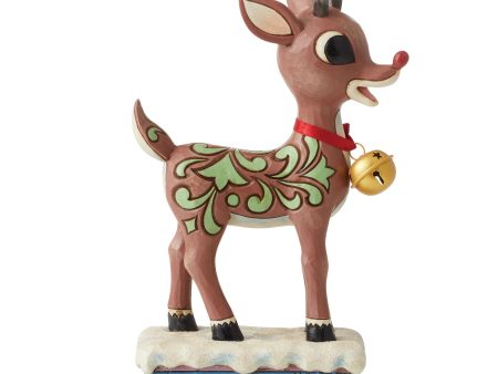 Rudolph w Oversized Jingle Bel Cheap