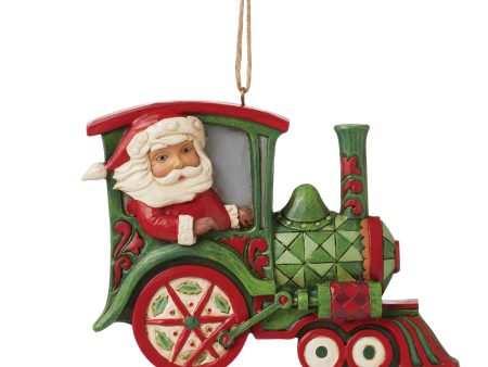 Santa in Train Ornament For Cheap