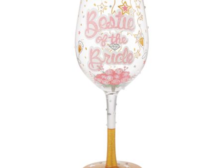 Bestie of the Bride Wine Glass on Sale