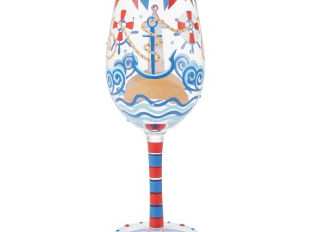 Nautical Wine Glass For Sale