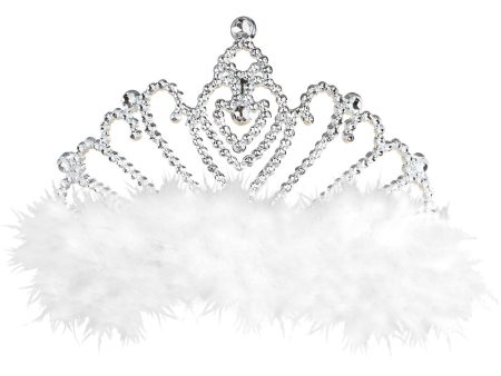 Tiara mit weißen Marabufedern Hot on Sale