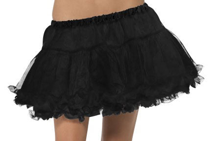 Schwarzer Petticoat mit Satin-Bund Hot on Sale