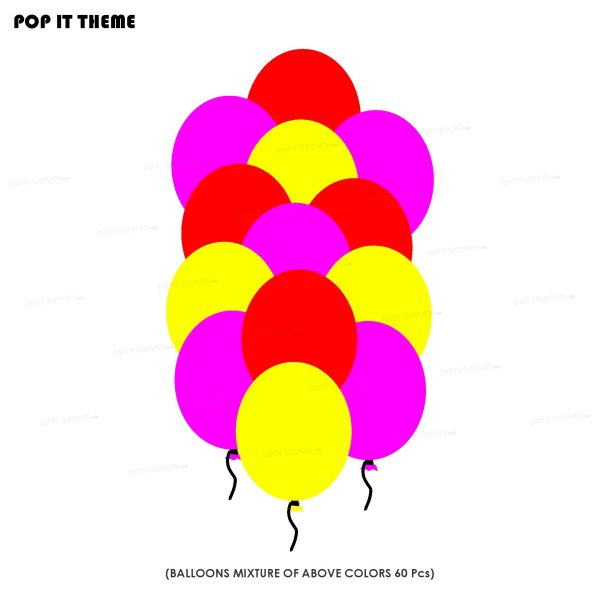 Pop It Theme Colour 60 Pcs Balloons For Discount