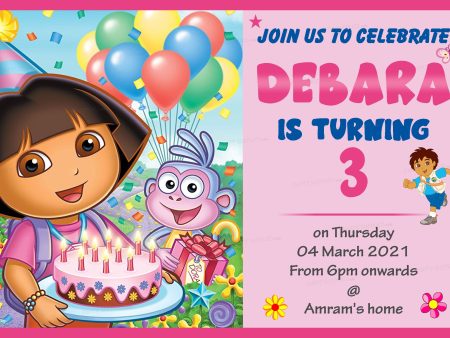 Dora Theme Invite For Sale