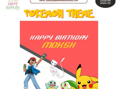 Pokemon Theme Customized Square Backdrop Online now