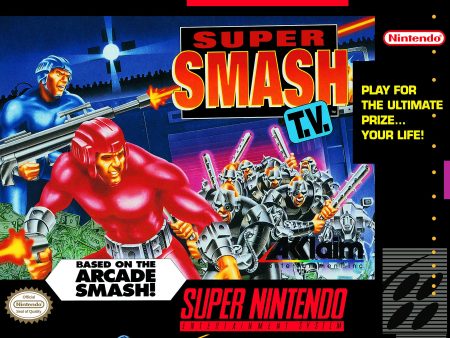 SUPER SMASH TV  - SNES (W BOX & MANUAL) on Sale